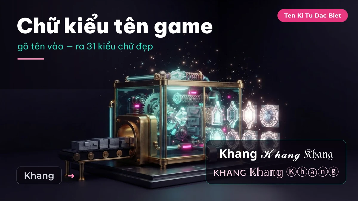 Chữ kiểu tên game: gõ tên, chép ngay 31 kiểu chữ đẹp